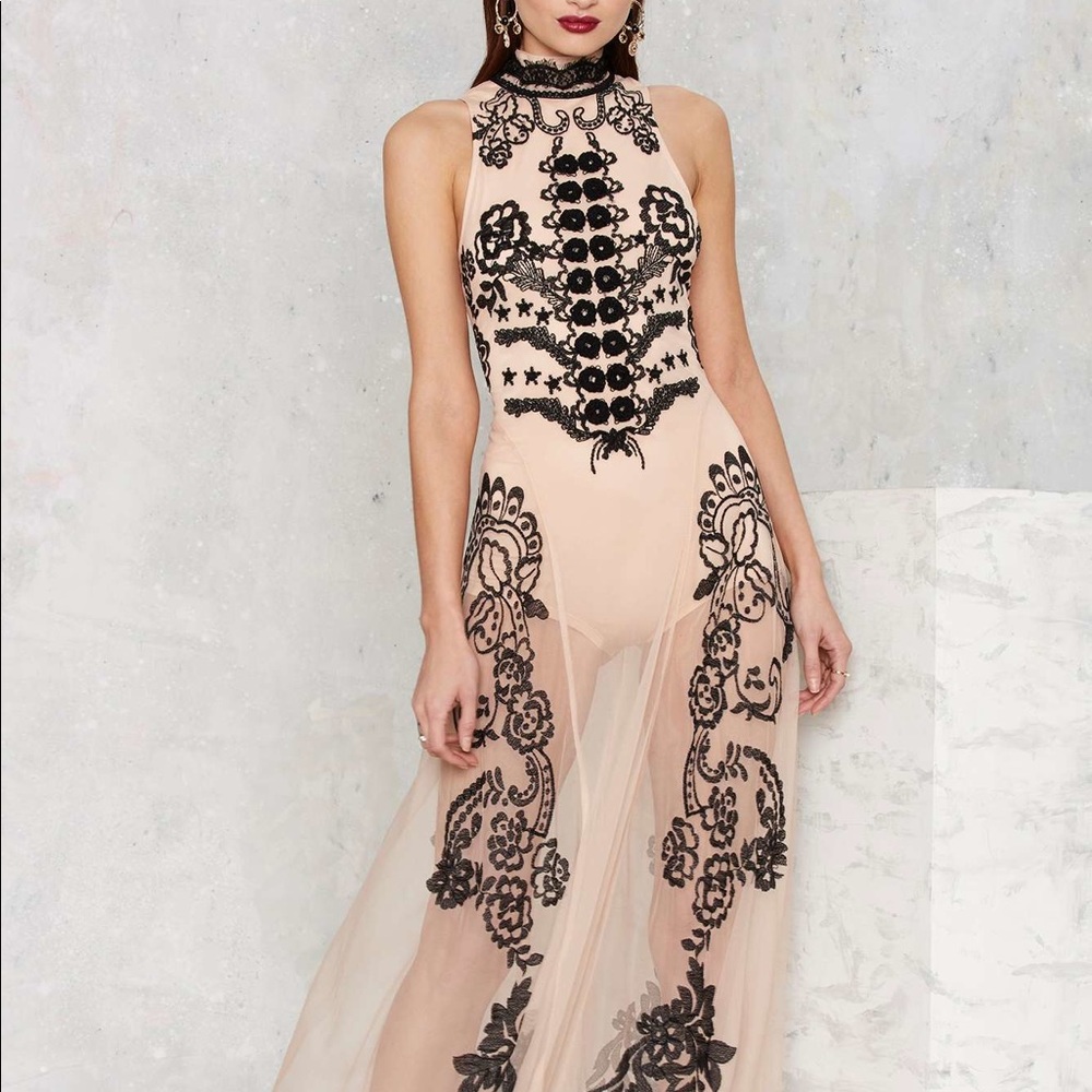 ISO!! nasty gal say my name embroidered maxi dress